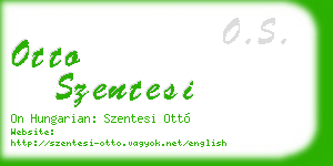 otto szentesi business card