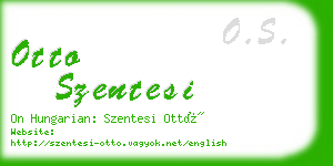 otto szentesi business card